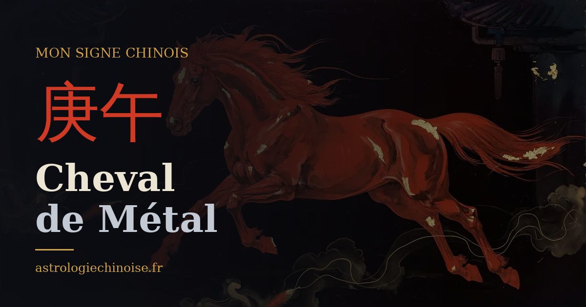 Carte de partage : Cheval de Métal, pilier 庚午