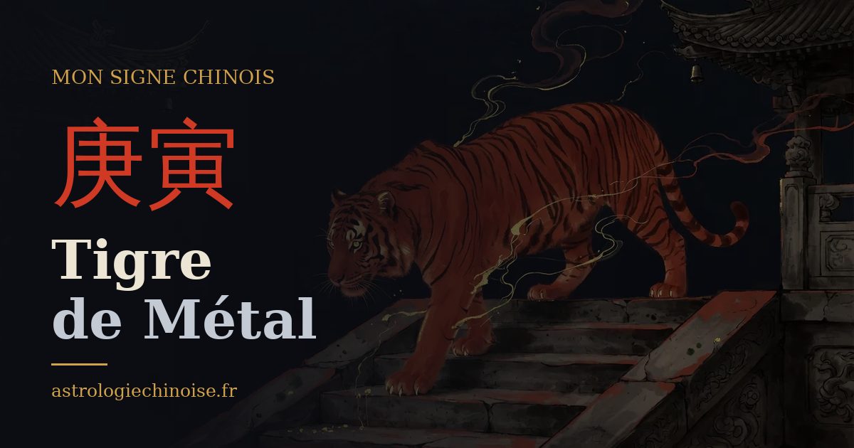 Carte de partage : Tigre de Métal, pilier 庚寅